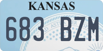 KS license plate 683BZM