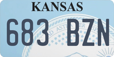 KS license plate 683BZN