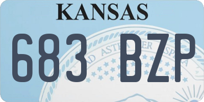 KS license plate 683BZP