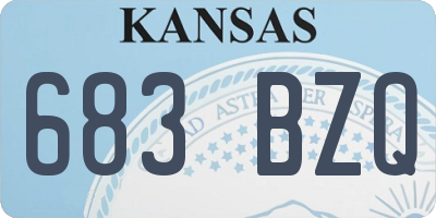 KS license plate 683BZQ