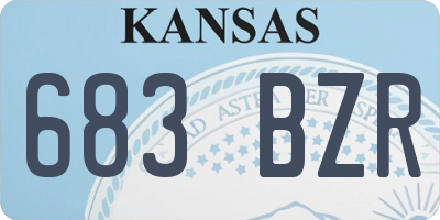 KS license plate 683BZR
