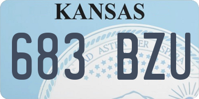 KS license plate 683BZU