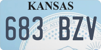 KS license plate 683BZV