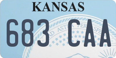 KS license plate 683CAA