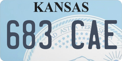 KS license plate 683CAE