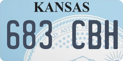 KS license plate 683CBH