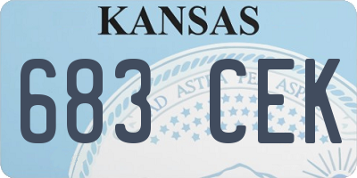 KS license plate 683CEK