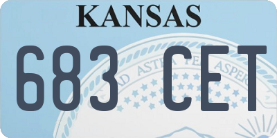 KS license plate 683CET