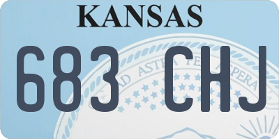 KS license plate 683CHJ