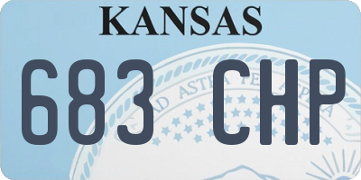 KS license plate 683CHP