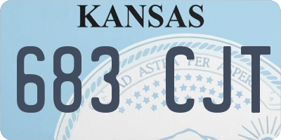 KS license plate 683CJT