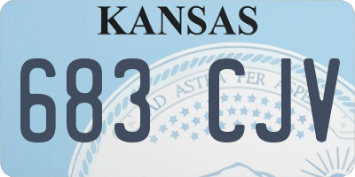 KS license plate 683CJV