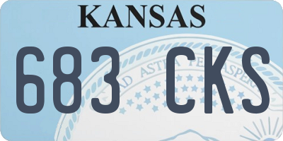 KS license plate 683CKS