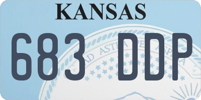KS license plate 683DDP