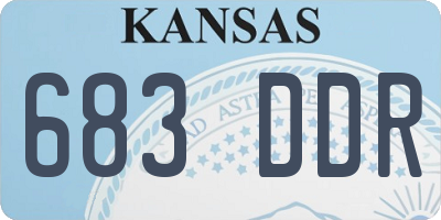 KS license plate 683DDR