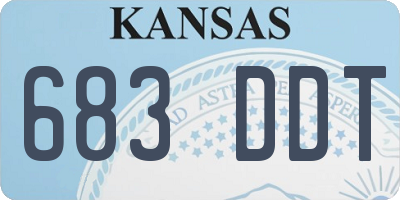 KS license plate 683DDT