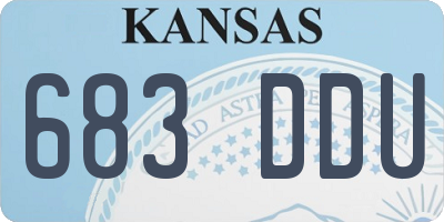 KS license plate 683DDU
