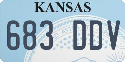 KS license plate 683DDV