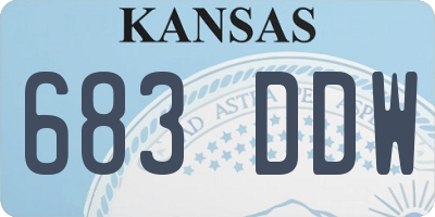 KS license plate 683DDW