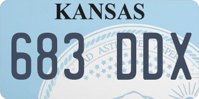 KS license plate 683DDX