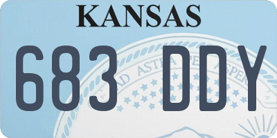 KS license plate 683DDY