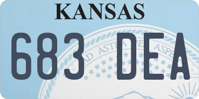KS license plate 683DEA
