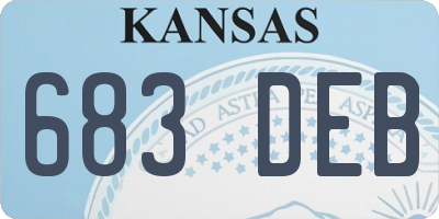 KS license plate 683DEB