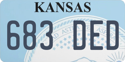 KS license plate 683DED