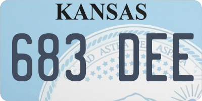 KS license plate 683DEE