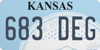 KS license plate 683DEG