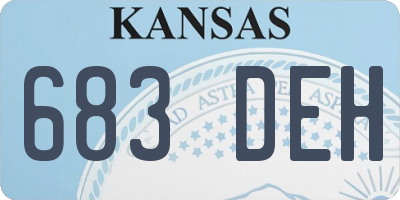 KS license plate 683DEH