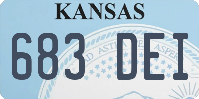 KS license plate 683DEI