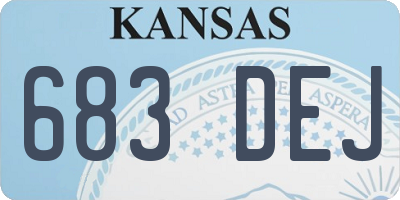 KS license plate 683DEJ