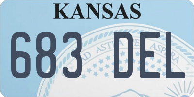 KS license plate 683DEL