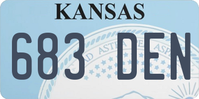 KS license plate 683DEN