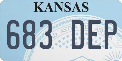 KS license plate 683DEP