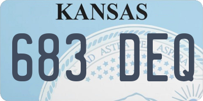 KS license plate 683DEQ