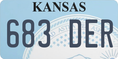 KS license plate 683DER