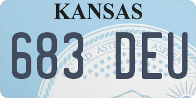 KS license plate 683DEU