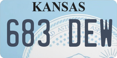 KS license plate 683DEW