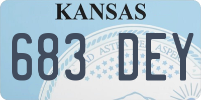 KS license plate 683DEY