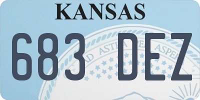 KS license plate 683DEZ