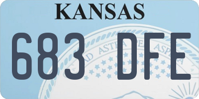 KS license plate 683DFE