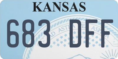 KS license plate 683DFF
