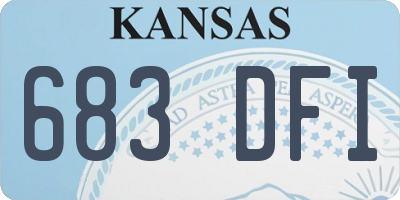 KS license plate 683DFI