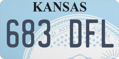 KS license plate 683DFL