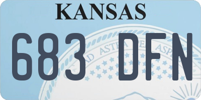 KS license plate 683DFN