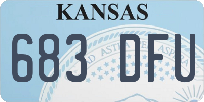 KS license plate 683DFU