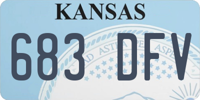 KS license plate 683DFV