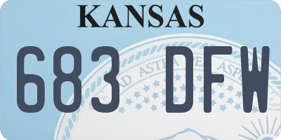 KS license plate 683DFW